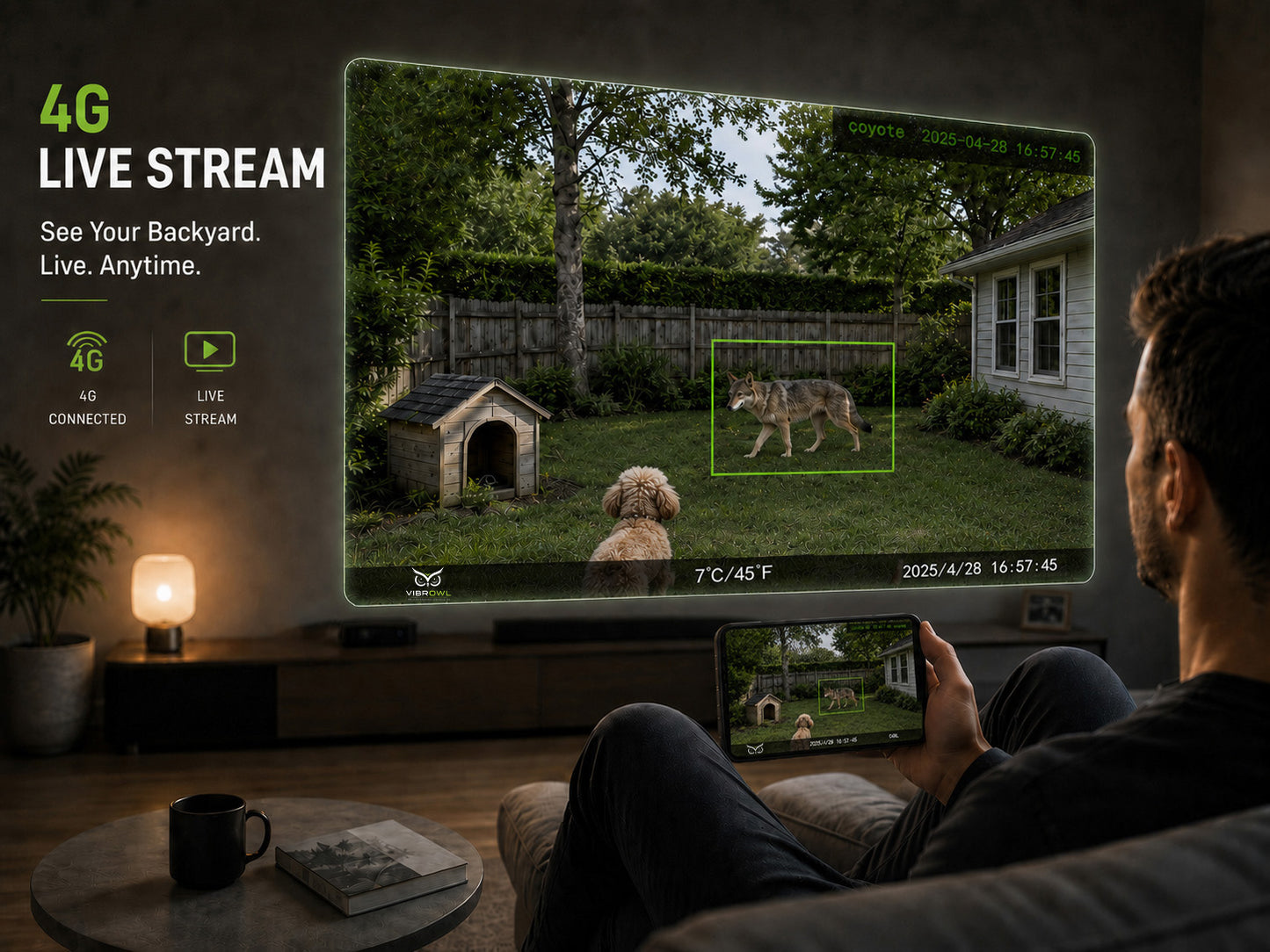 VIBROWL AI Backyard Protection Camera