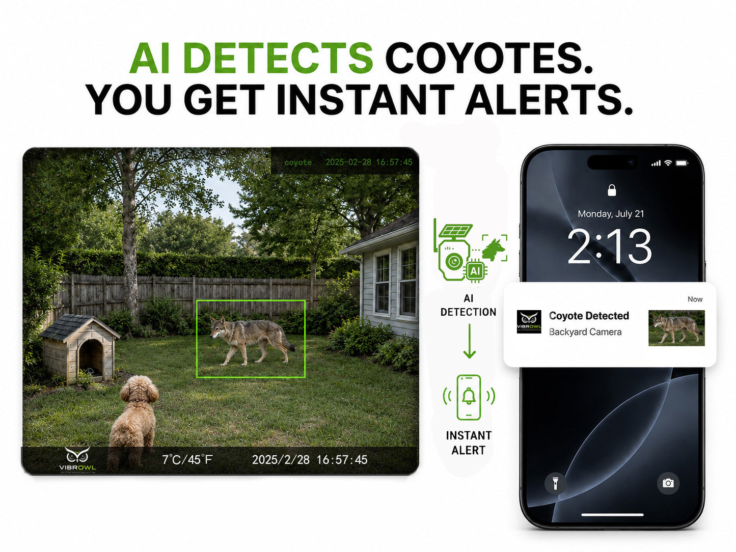 VIBROWL AI Backyard Protection Camera