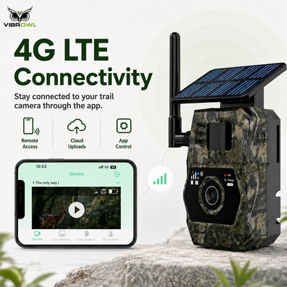 VIBROWL Cam AI 4G Solar Trail Camera