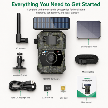 VIBROWL AI-Powered Portable 4G LTE Security Camera