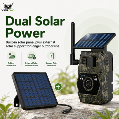 VIBROWL Cam AI 4G Solar Trail Camera