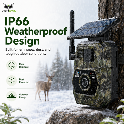 VIBROWL Cam AI 4G Solar Trail Camera