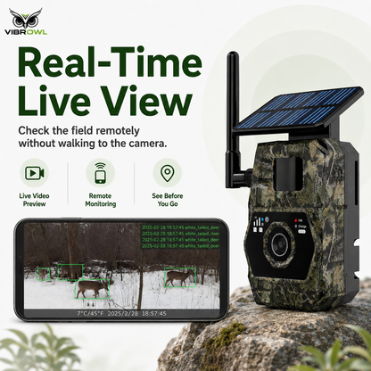 VIBROWL Cam AI 4G Solar Trail Camera