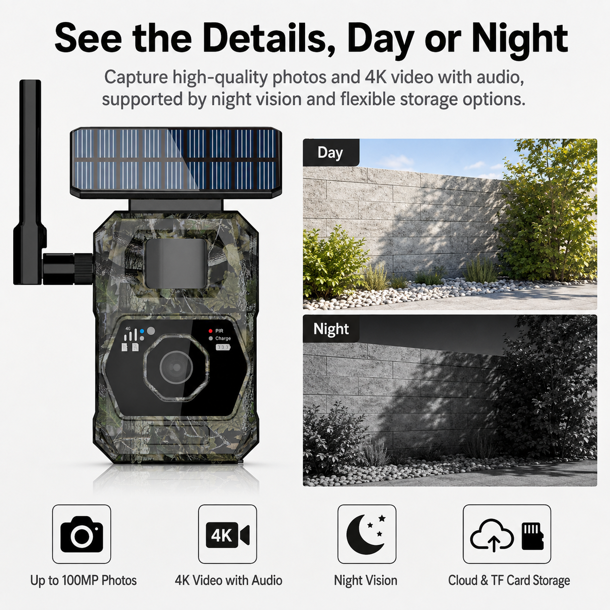 VIBROWL AI-Powered Portable 4G LTE Security Camera