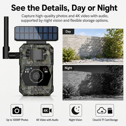 VIBROWL AI-Powered Portable 4G LTE Security Camera